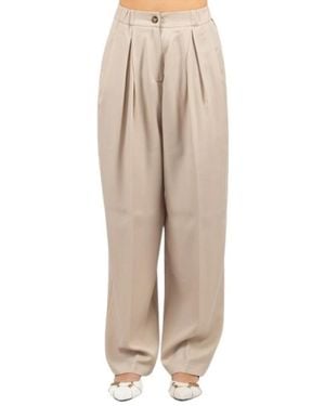 Luckylù Wide Trousers - Natural