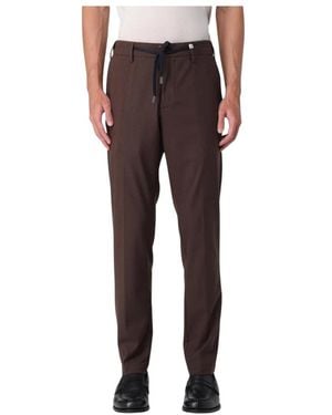 Myths Slim-Fit Trousers - Brown