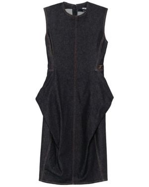 Jacquemus Kleedjes ,Blauw ,Denim Cubisto Denim Jurk - Zwart