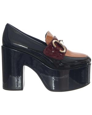 Jeffrey Campbell Schoenen ,Zwart ,Waave Heeled Loafer - Blauw