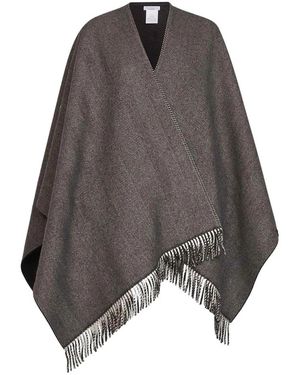 Brunello Cucinelli Reversible Cashmere Cape - Grijs