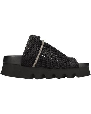 Patrizia Bonfanti Schoenen ,Zwart ,Leer Sandalen Zwart