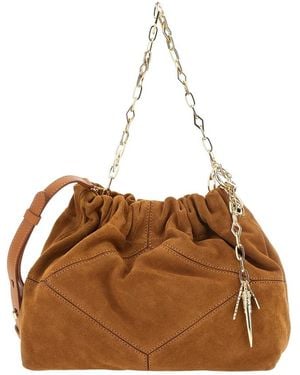 Ba&sh Schultertasche Mit Henkeln Und Interner Ledertasche - Braun