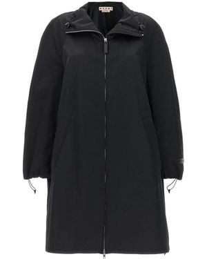 Marni Geraffte taft-parka - Blau
