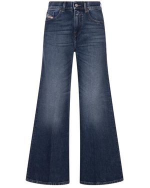 DIESEL Blauwe Broek Met Verborgen Rits