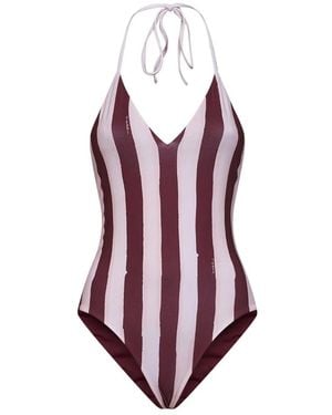 Fendi Badmode ,Veelkleurig ,Polyester Reversible One-Piece Badpak - Paars