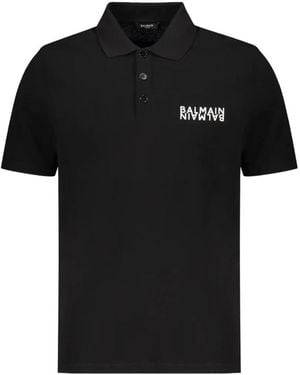 Balmain Polo Shirts - Black