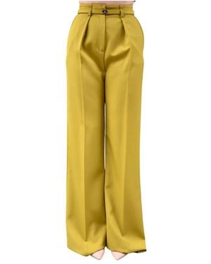 Elisabetta Franchi Wide Trousers - Yellow