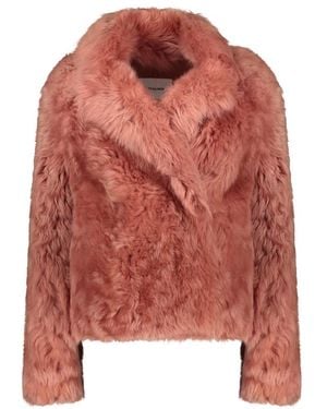 Yves Salomon Faux Fur & Shearling Jackets - Pink