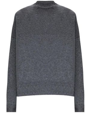 Jil Sander Round-Neck Strickwaren - Grau