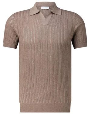 Profuomo Ppwd10010A Gebreide Polo - Bruin