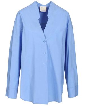 forte_forte Overhemden ,Blauw ,Katoen My Shirt