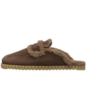 Voile Blanche Schoenen ,Bruin ,Wol Freia Leren En Wol Sneakers