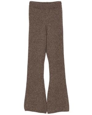 ELY ELY Wide Trousers - Brown