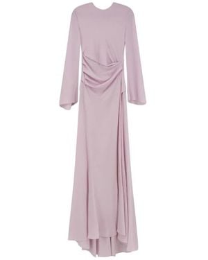 McQueen Lange Jurk Met Draperie - Roze