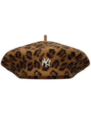 KTZ New York Yankees Leopard Baskenmütze - Braun