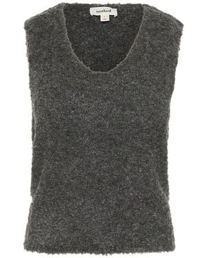 Soaked In Luxury Grau Melange Strickweste Slvenessa Stil