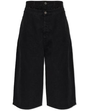 The Attico Cropped Jeans - Negro