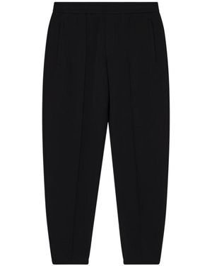 Emporio Armani Broeken Met Verticale Naden En Elastische Tailleband - Zwart