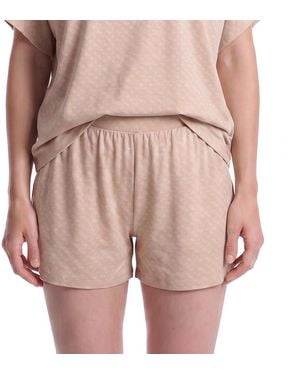 BOSS Korte Broeken ,Bruin ,B Logo Lyocell Pyjamashorts - Roze