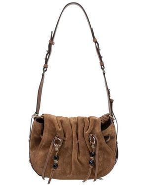 Isabel Marant Tassen ,Bruin ,Leer Bolton Schoudertas