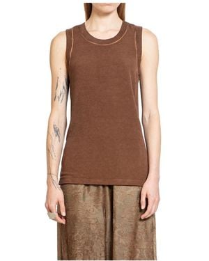 Uma Wang Sleeveless Tops - Brown