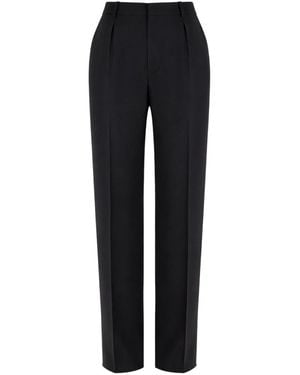Saint Laurent Broeken ,Zwart ,Katoen Wide Broeken - Blauw