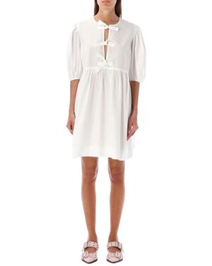Ganni Short Dresses - Blanco