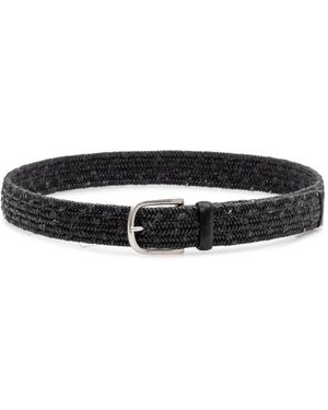 Orciani Accessoires ,Grijs ,Wol Cintura Melange - Zwart