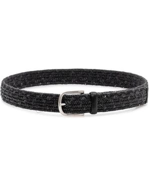Orciani Accessoires ,Grijs ,Wol Cintura Melange - Zwart