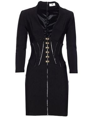 Elisabetta Franchi Short Dresses - Black