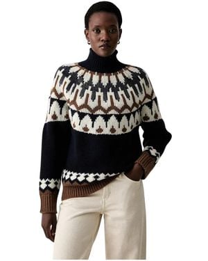Ermanno Scervino Truien & Vesten ,Veelkleurig ,Wol Coltrui - Zwart