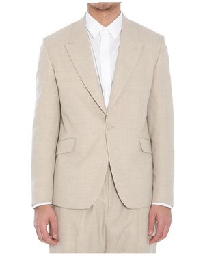 Dior Jassen ,Enkelrijig Blazer - Naturel
