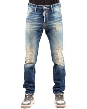 DSquared² Gedragen Denim Jeans - Blauw