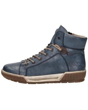 Rieker Schoenen ,Blauw ,Veterschoenen Hoog