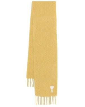 Ami Paris Winter Scarves - Yellow