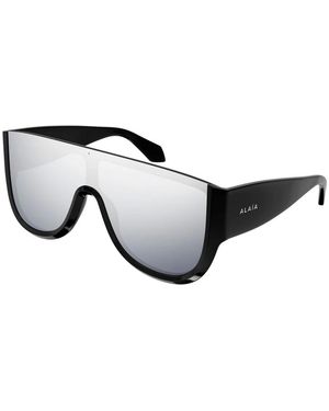 Alaïa Maskerframe Zonnebril - Zwart