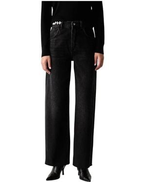 Liu Jo Jeans ,Zwart ,Katoen Straight Jeans