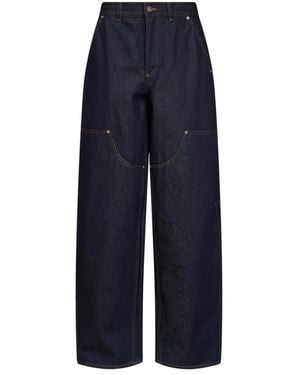 Givenchy Wide Hosen - Blau
