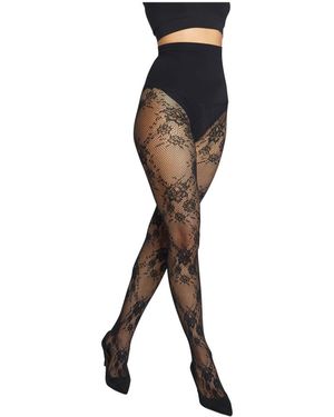 Heist Studios De Panty Met Bloemmotief - Zwart