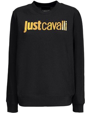 Just Cavalli Sweater Met Logoprint - Zwart