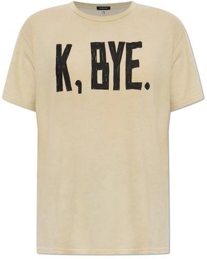 R13 Tops ,Katoen Bedrukte T-Shirt - Naturel