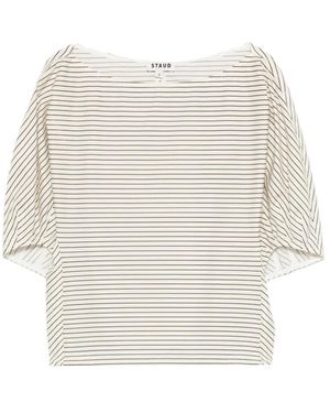 STAUD Overhemden ,Veelkleurig ,Gestreept Boot Neck Blouse - Wit