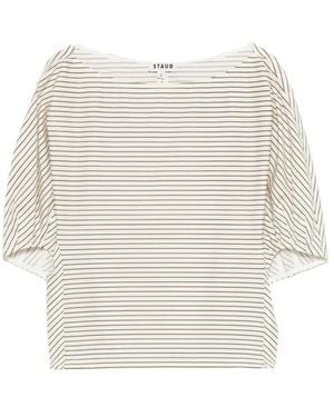 STAUD Overhemden ,Veelkleurig ,Gestreept Boot Neck Blouse - Wit