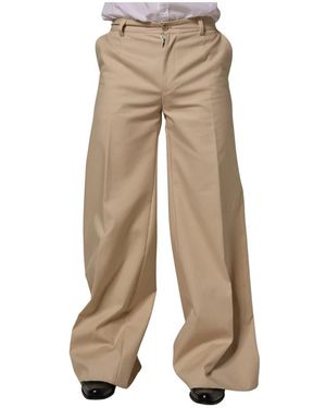 Dolce & Gabbana Broeken ,Katoen Katoenen Formele Broek - Naturel