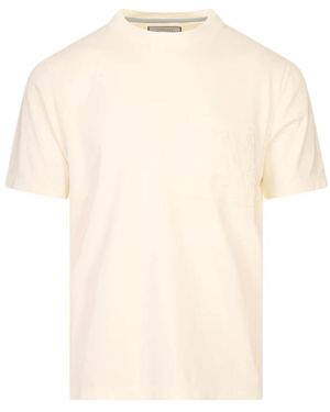 Canali Baumwoll-Jersey-T-Shirt - Natur