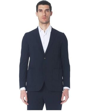 Rrd Jassen ,Blauw ,Leer Giacca Monopetto