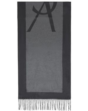 Saint Laurent Luxury Silk Scarf 210Cm X 60Cm For - Grey