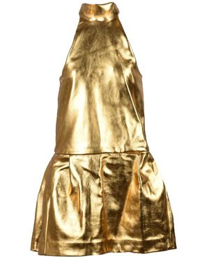 we11done Kleedjes ,Geel ,Leer Damesjurk - Metallic