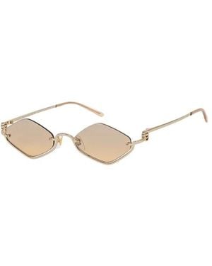 Gucci Zonnebril Met Half Montuur - Wit
